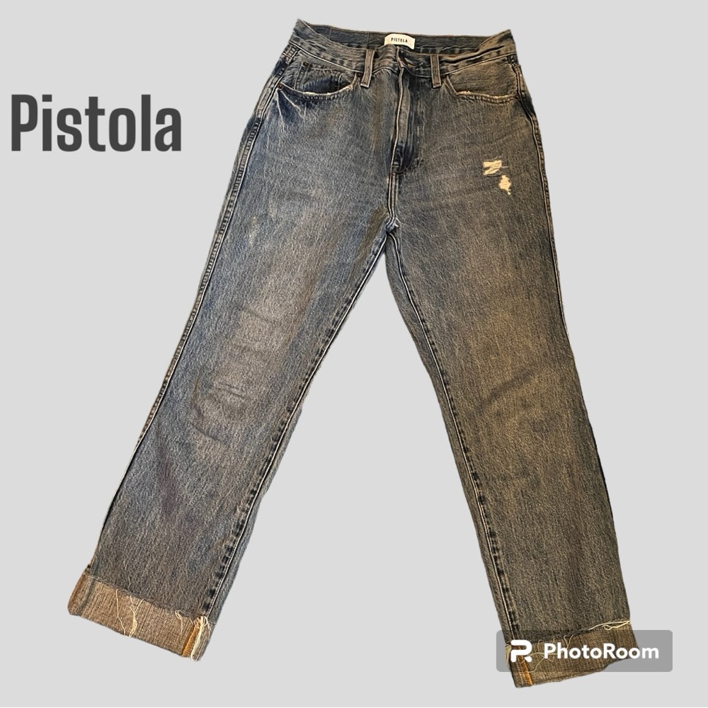 80:Pistola cropped jeans. Sz 26. EUC. No stretch. High rise.